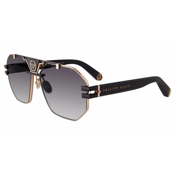 PHILIPP PLEIN SUN SPP077M Sunglasses ROSE-GOLD-BLACK-0302 63mm